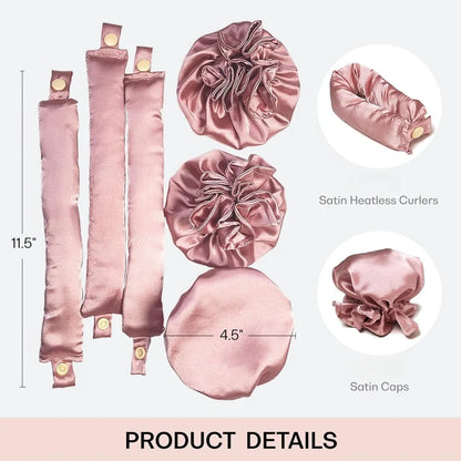 Revolutionaire Hittevrije Krulstaaf: Luxueuze Zijde Krullen zonder Hitte - Zachte Haarrollers en Comfortabele Slaapband voor Makkelijke Haarstyling!