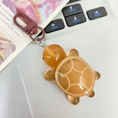 Schattige Glow-in-the-Dark Schildpad Sleutelhanger - Kleurvolle Schildpad Hanger voor Vrouwen en Meisjes, Perfect voor Rugzakken en DIY Accessoires! Ideaal Cadeau voor Studenten!