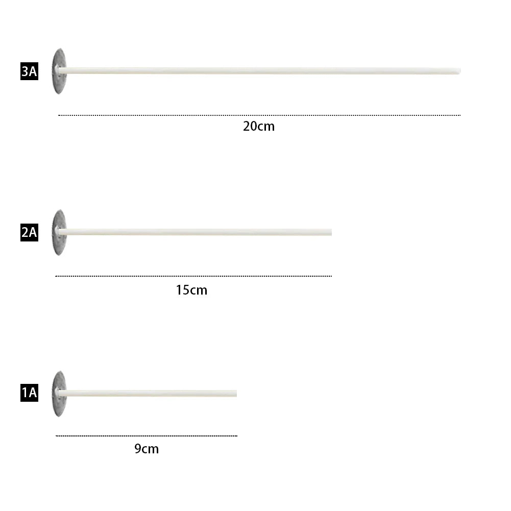 Pre-Tabbed Cotton Candle Wicks | Metal Sustainer Wicks for Candle Making | 9cm 15cm 20cm & Bulk Packs