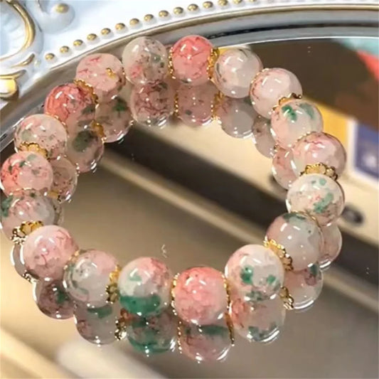 Chique Y2K Kersenbloesem Armband voor Dames - Exquise Bloem Kralen Sieraad Perfect voor Feesten en Cadeaus!