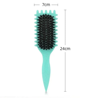 Stijlvolle Vrouwen Holle Krullende Haarkam - Multifunctionele Scalp Massager & Antistatische Fluffy Borstel voor Perfecte Hairstyles