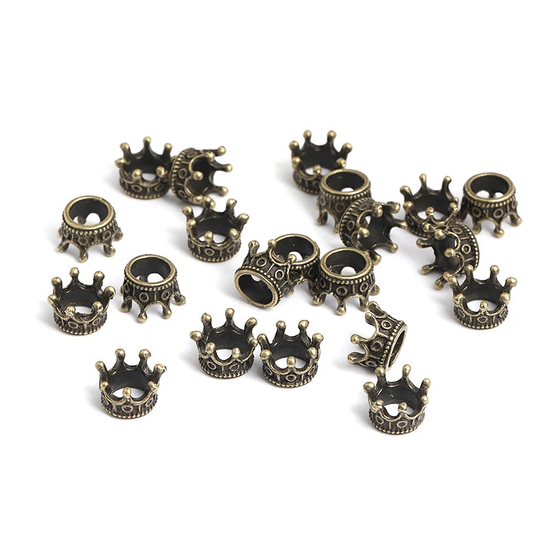 32pcs Crown Charms Set Gold Silver Black Bronze Mini Crown Beads DIY Jewelry Making Earrings Bracelets