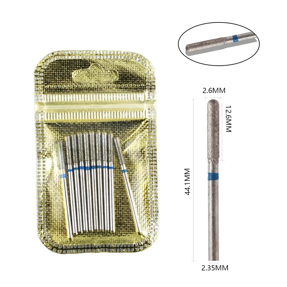 Ultimate 10-delige Diamanten Vijl Bit Set voor Perfecte Manicure & Pedicure met Elektrische Machine - Inclusief Borstel en Freesgereedschap