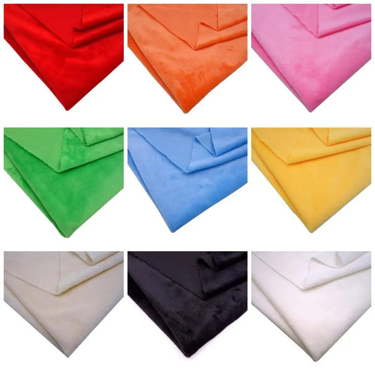 Super Soft Plush Minky Fabric Solid Color Fleece for Dolls Toys DIY Sewing Patchwork Home Textile