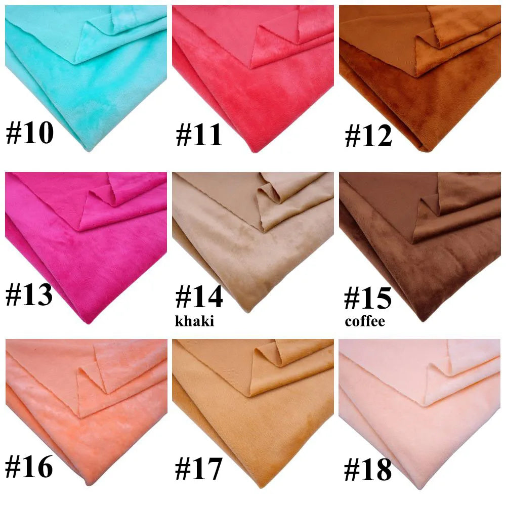 Super Soft Plush Minky Fabric Solid Color Fleece for Dolls Toys DIY Sewing Patchwork Home Textile