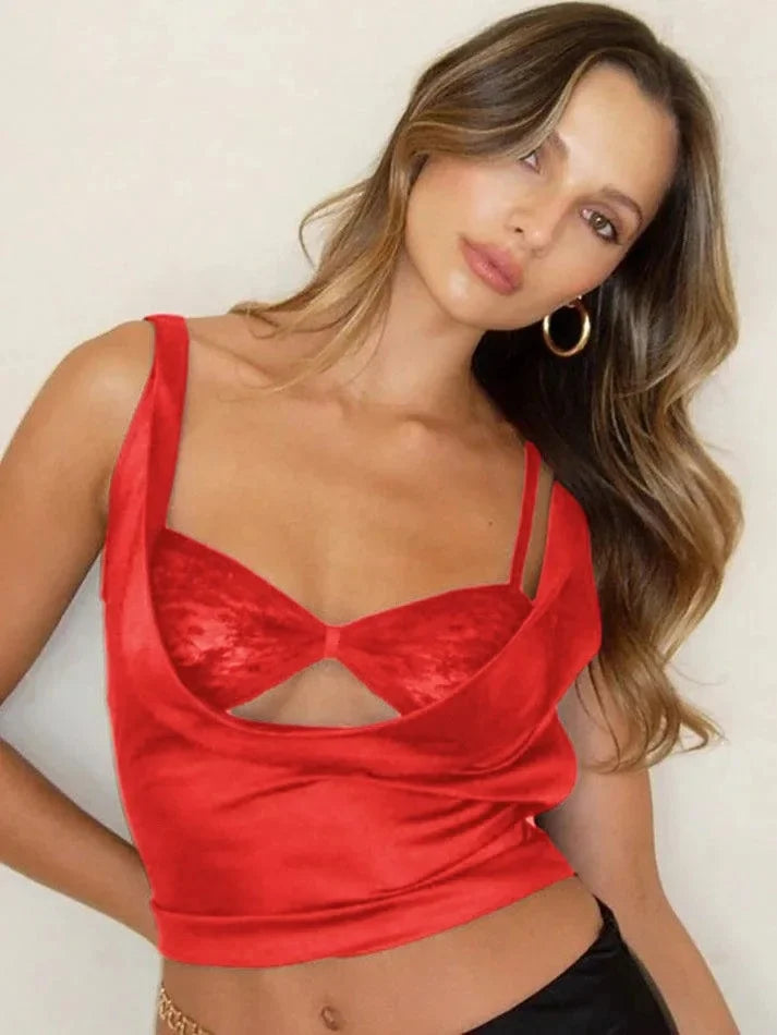 Chic Kant Crop Top & Flirty Rok Set voor Vrouwen - Mouwloos Lente/Zomer Mode in Trendy Straatstijl
