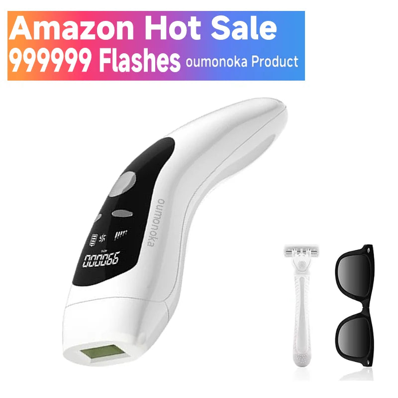 Revolutionair IPL Laser Haarverwijderingsapparaat – Dubbel-functionele Haarsnijder & Vibrerende Scheerapparaat voor Mannen en Vrouwen, Perfect voor Gezichtshaarverwijdering!