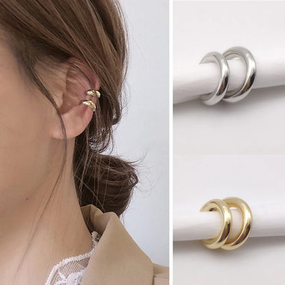 Stijlvolle Minimalistische Gouden Ronde Oorbellen voor Vrouwen – Geen Piercing Vereist C-Vormige Geometrische Oorclip & Botclip Punk Sieraad
