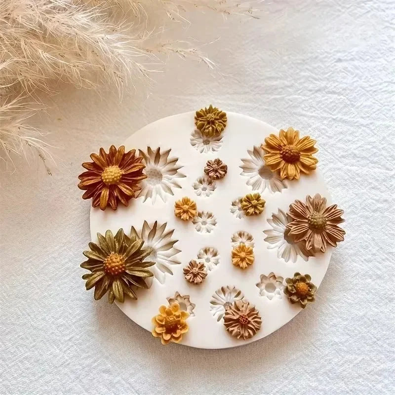 Flower Candle Silicone Mold | Floral Wax Embed Mold | DIY Candle Making Supplies for Decorative Candles