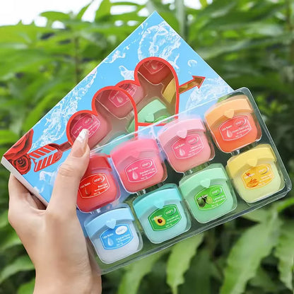 Exquise Fruit-Inspiratie Lipbalsemset – 4/6/8 Stukjes Collectie voor Gehydrateerde, Verfrissende en Niet-Plakkerige Lippen – Perfecte Anti-Braak Vaseline Maskers voor Perfecte Make-up