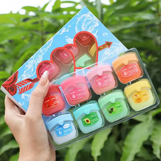 Exquise Fruit-Inspiratie Lipbalsemset – 4/6/8 Stukjes Collectie voor Gehydrateerde, Verfrissende en Niet-Plakkerige Lippen – Perfecte Anti-Braak Vaseline Maskers voor Perfecte Make-up