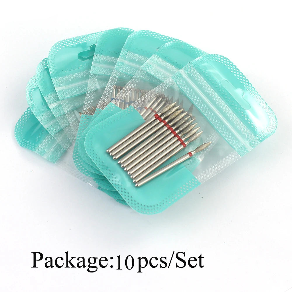Ultimate 10-delige Diamanten Vijl Bit Set voor Perfecte Manicure & Pedicure met Elektrische Machine - Inclusief Borstel en Freesgereedschap