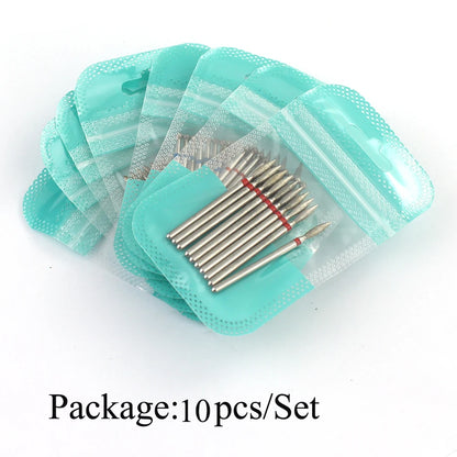 Ultimate 10-delige Diamanten Vijl Bit Set voor Perfecte Manicure & Pedicure met Elektrische Machine - Inclusief Borstel en Freesgereedschap