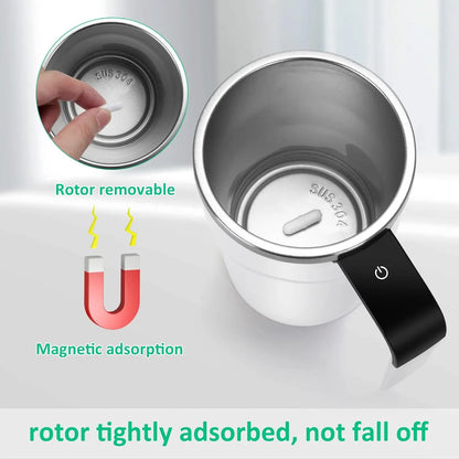 Slimme Zelfroerende Magnetische Koffiemok - USB Oplaadbare Thermosbeker met LCD-scherm voor Moeiteloos Mengen en Voedselveiligheid