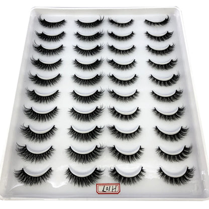 2023 Premium 20 Pairs Natuurlijke Lange 3D Minks Valse Wimpers Makeup Kit - Prachtig Gecontroleerde Mink Wimper Extensies voor Verbluffende Ogen!