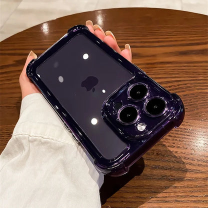 Premium Transparante Siliconen Telefoonhoes voor iPhone 16, 15, 14, 13, 12, 11 Pro Max, XR, X, XS, 7, 8, 14, 15 Plus, en SE 2020 - Slanke Schokbestendige Zachte Cover