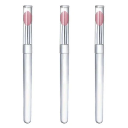 Veelzijdige Draagbare Siliconen Lippenborstel Set - 1/3/5PCS met Beschermende Hoes voor Moeiteloze Toepassing van Lippenbalsem, Lippenstift en Lipgloss!