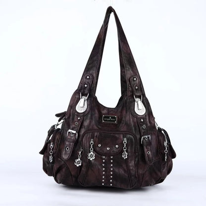 Chic Angelkiss Dames Handtas Collectie - Stijlvolle PU Leren Schoudertas & Ruimtelijke Schoudertas voor de Moderne Vrouw