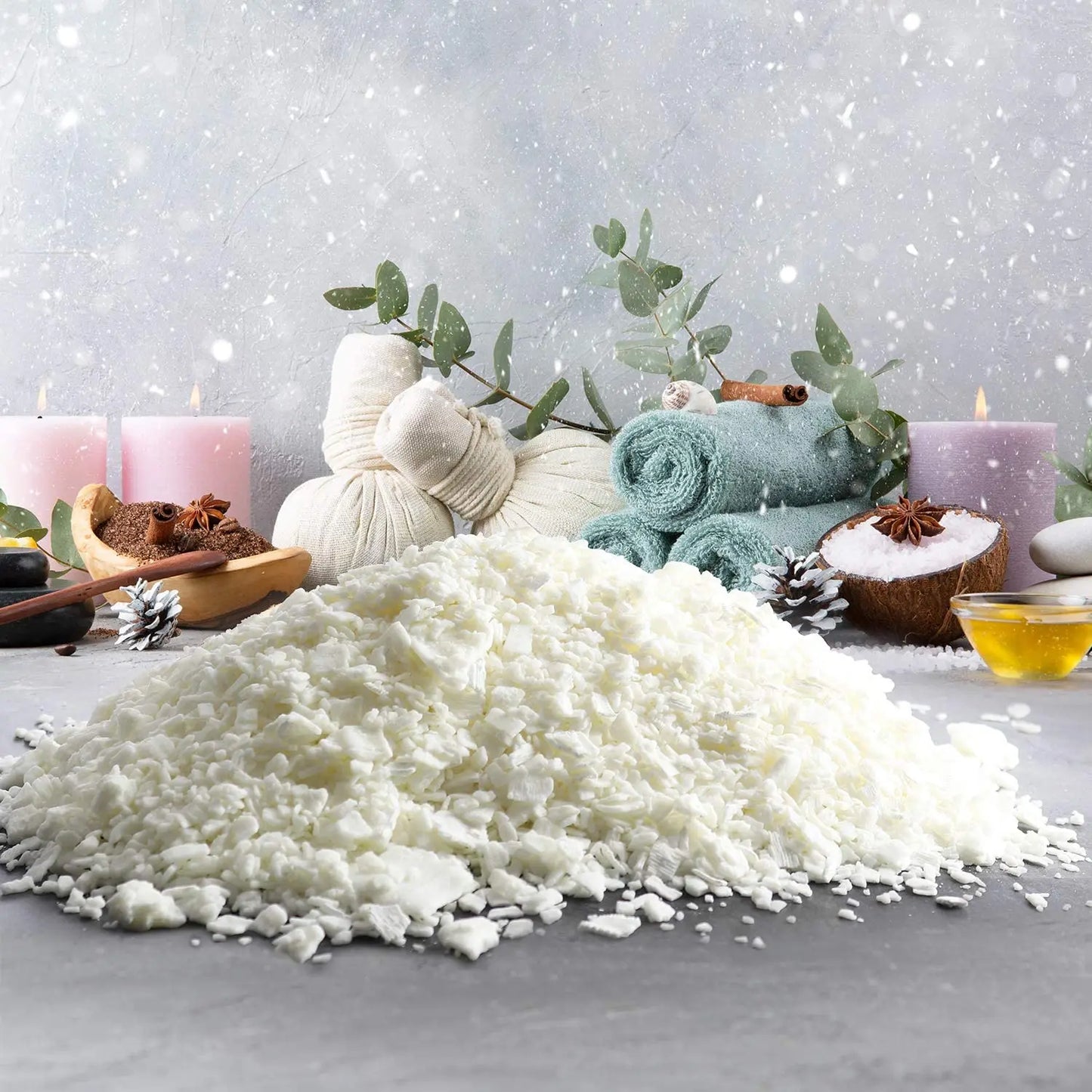 Natural Soy Wax Flakes for Candle Making | Soy Candle Wax for Containers & DIY Candles | 100g–1000g