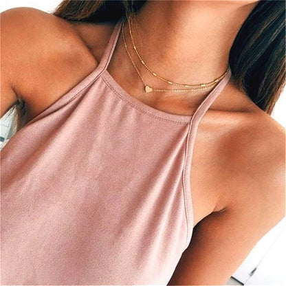 Elegante Dubbel Laags Parels Choker Ketting met Hart Bedel - Perfect Sieraden Geschenk voor Vrouwen