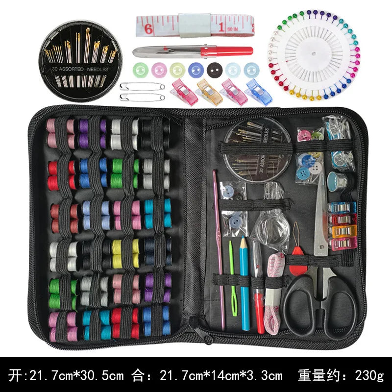 Kit de couture complet avec fils aiguilles ciseaux accessoires couture DIY maison voyage