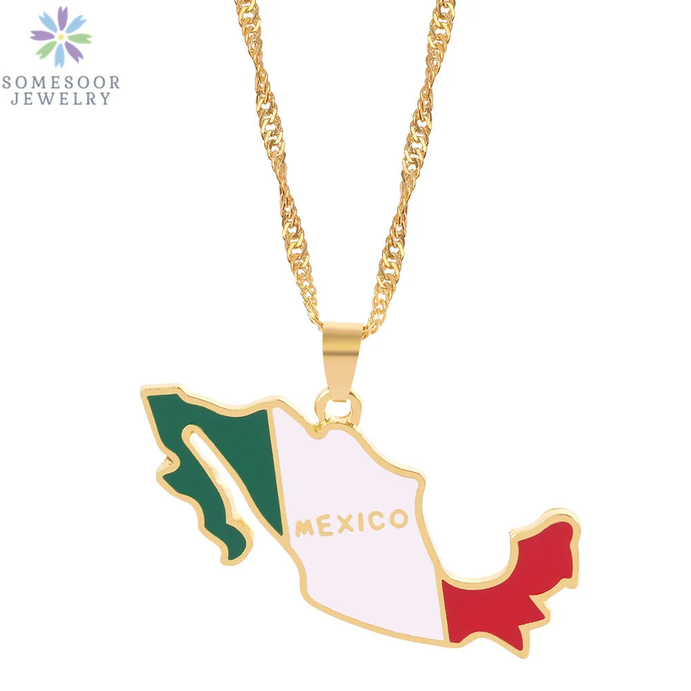 Stijlvolle SOMESOOR Afrikaanse nationale vlag ketting - Vier Nigeria, Ghana en Jamaica met hip-hop emaille hanger kettingjuwelen - Perfect cadeau voor vrouwen