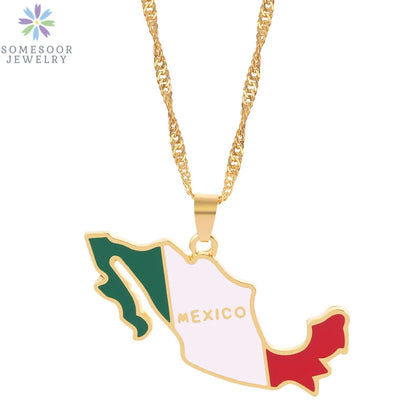 Stijlvolle SOMESOOR Afrikaanse nationale vlag ketting - Vier Nigeria, Ghana en Jamaica met hip-hop emaille hanger kettingjuwelen - Perfect cadeau voor vrouwen