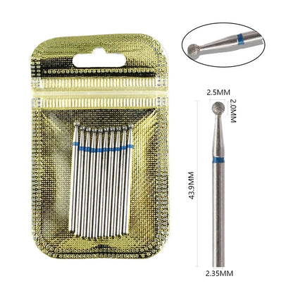 Ultimate 10-delige Diamanten Vijl Bit Set voor Perfecte Manicure & Pedicure met Elektrische Machine - Inclusief Borstel en Freesgereedschap