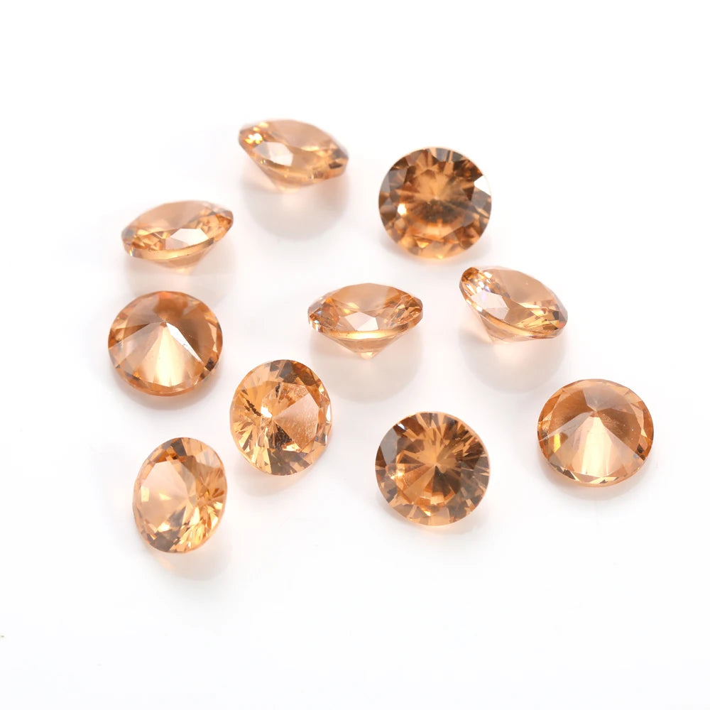 50 Pieces of 4-10mm Round Pointback Rhinestones Crystal Glue On Zirconia Stones for Jewelry Making Nail Art Garment Decoration