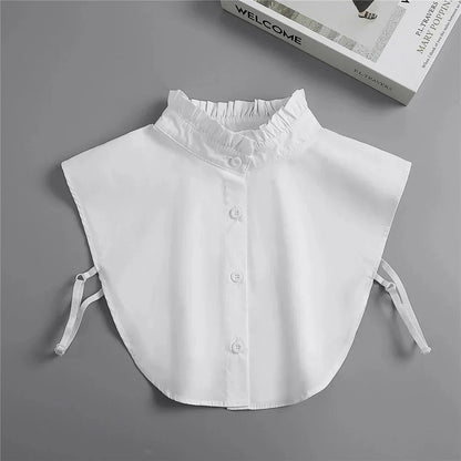 Chic 2024 Voorzijde Strik Witte Afneembare Kant Kraag voor Dames – Vintage Stijl Blouse Accessoire voor een Modebewuste Uiterlijk