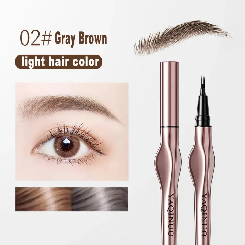 2Points Langdurige Oogpotlood - Eenvoudige Grip, Waterproof Vloeibare Formule voor Nauwkeurige Wenkbrauwen | Koreaanse Make-up Essentie