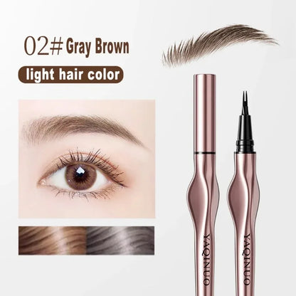 2Points Langdurige Oogpotlood - Eenvoudige Grip, Waterproof Vloeibare Formule voor Nauwkeurige Wenkbrauwen | Koreaanse Make-up Essentie