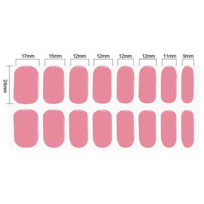 16 Stunning 5D Volledige Dekking Nagelstickers - Semi-Genezen UV Gel Wraps voor Modebewuste Nagelkunst en Verlengingen!