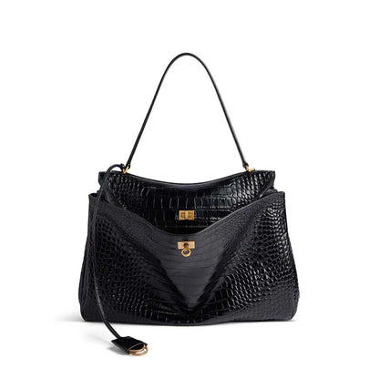 Elegante 2025 Luxe Rodeo Damestassen: Echte leren tote bags met chique gouden gespen voor lente en herfst