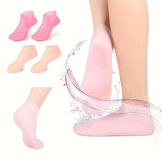 Verjong uw Voeten: 2-Pak Hydraterende Gel Sokken voor Gebarsten Hielen - Spa Behandeling voor Zijdezacht Huid!