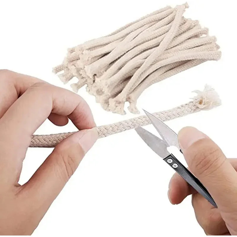 Cotton Candle Wick Roll Round Woven Wick 2mm to 8mm DIY Candle Making Oil Lamp and Wax Candle Supplies