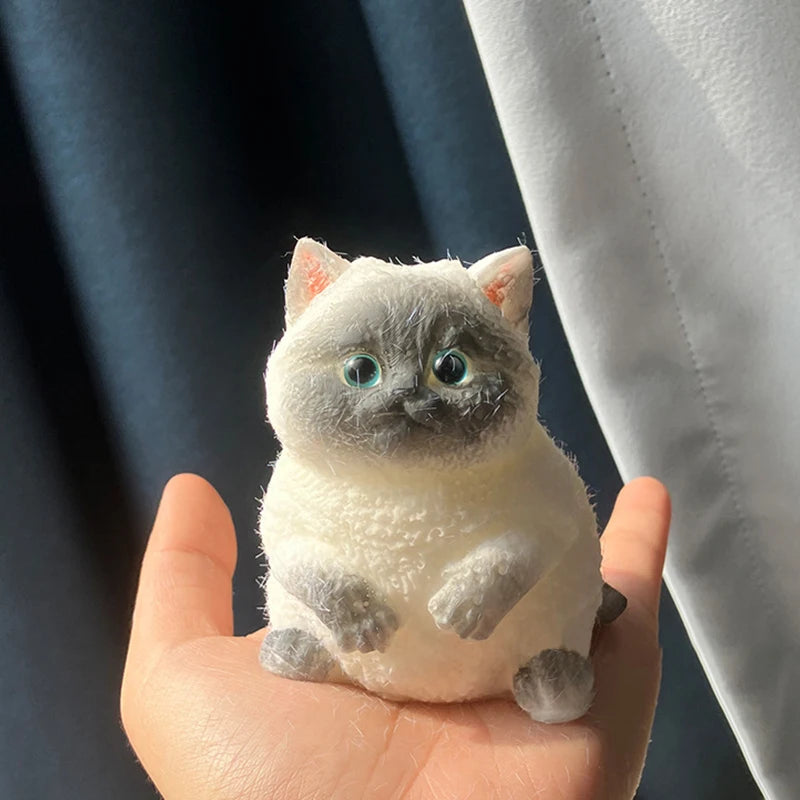 Schattige Jumbo Kitty Kat Taba Siliconen Pluche Speelgoed - Handgemaakte Squeeze Mochi voor Stressverlichting & Ontspanning - Perfect Cadeau voor Kattenliefhebbers!