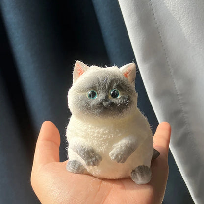 Schattige Jumbo Kitty Kat Taba Siliconen Pluche Speelgoed - Handgemaakte Squeeze Mochi voor Stressverlichting & Ontspanning - Perfect Cadeau voor Kattenliefhebbers!
