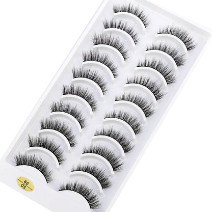 Verhoog je uitstraling met 10 paar luxe natuurlijke lange 3D nerts valse wimpers - Perfect voor make-up liefhebbers!