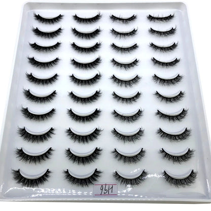 2023 Premium 20 Pairs Natuurlijke Lange 3D Minks Valse Wimpers Makeup Kit - Prachtig Gecontroleerde Mink Wimper Extensies voor Verbluffende Ogen!