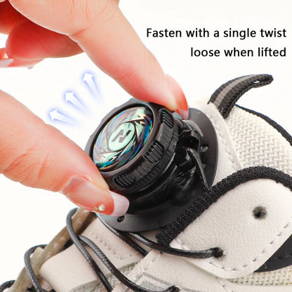 Revolutionaire Elastische Veters Zonder Knoop met Draaiende Gesp - Perfect voor Volwassenen en Kinderen! Dikke Ronde Ontwerp voor Comfortabele Sneakers.