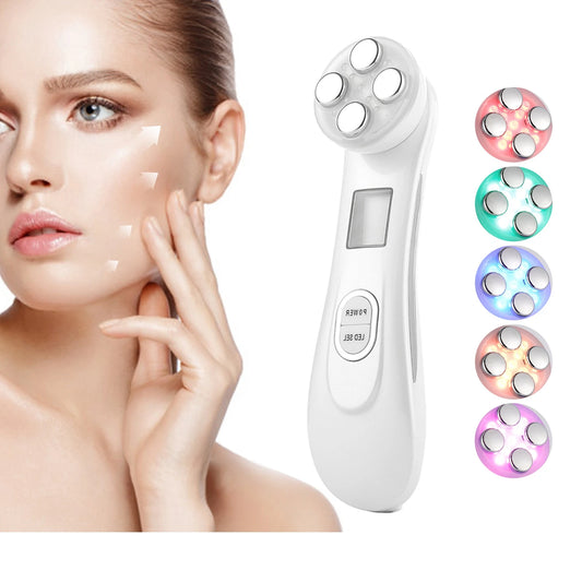 All-in-One RF Radiofrequentie EMS LED Schoonheidsapparaat voor Huidverstrakking, Lift en Rimpelbestrijding - Gezichtsmassager voor een Stralende Huid