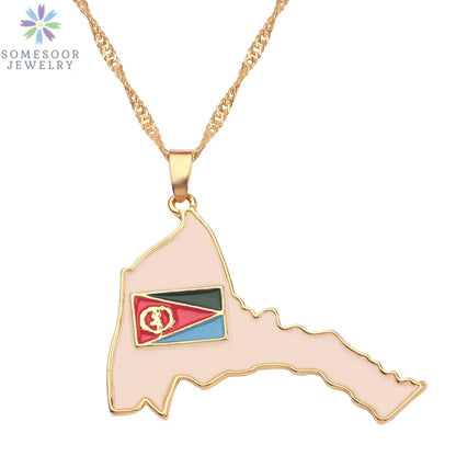 Stijlvolle SOMESOOR Afrikaanse nationale vlag ketting - Vier Nigeria, Ghana en Jamaica met hip-hop emaille hanger kettingjuwelen - Perfect cadeau voor vrouwen