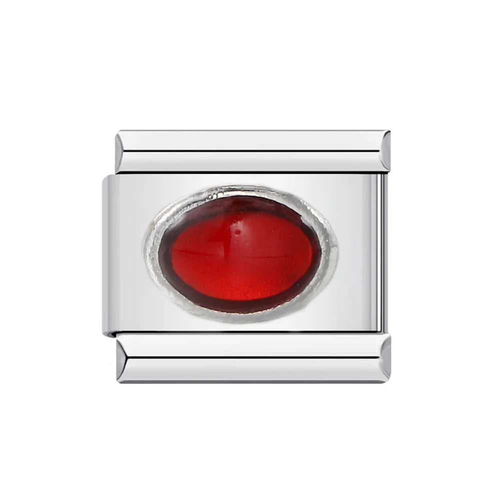 Italian Charm Evil Eye Link 9mm Stainless Steel Devil Eye Y2K Bracelet Jewelry Making Supply