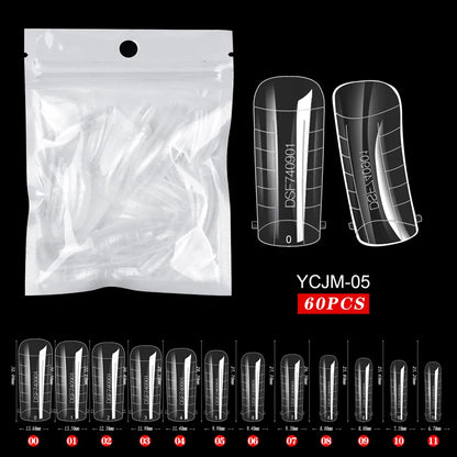 60 stuks Nagelverlengingsvormen voor Snelle UV Gel Polish Toepassing - Perfect voor Acrylnagels en Valse Nagelkunst met Dual System Manicure Accessoires!