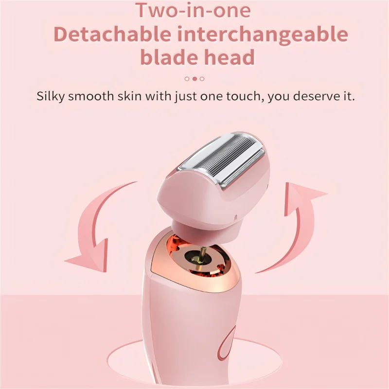 Veelzijdige 2-in-1 Elektrische Scheermes voor Dames - Waterdichte Damesrazor voor Probleemloze Harenverwijdering onder de Armen, Bikinilijn en Benen - Draagbare & Pijnloze Trimmer voor Elke Gelegenheid!