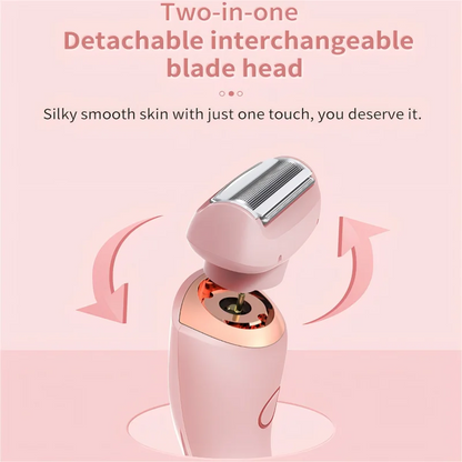 Veelzijdige 2-in-1 Elektrische Scheermes voor Dames - Waterdichte Damesrazor voor Probleemloze Harenverwijdering onder de Armen, Bikinilijn en Benen - Draagbare & Pijnloze Trimmer voor Elke Gelegenheid!