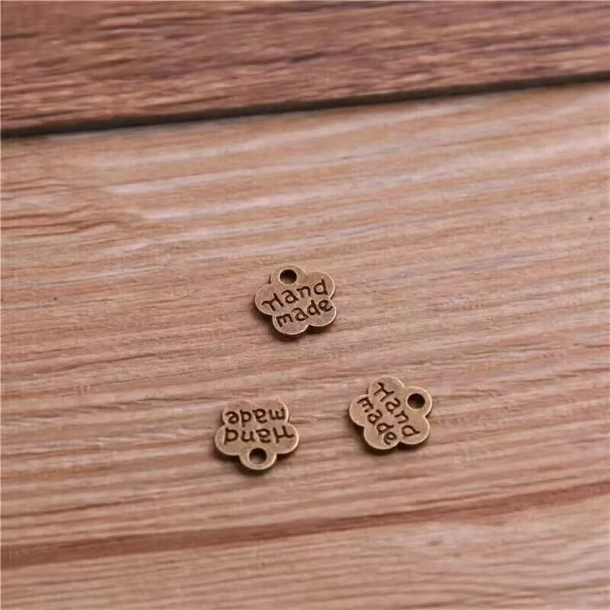 100pcs Handmade Flower Charms 8mm Antique Silver Bronze Spacer Beads Jewelry Making Supplies