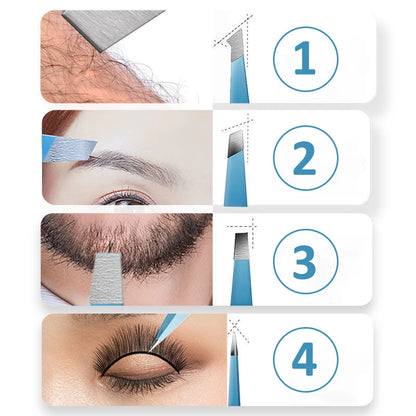 Roestvrijstalen pincet, gekleurd en elegant, ideaal voor het verwijderen van fijne haartjes - Onmisbaar make-up hulpmiddel!