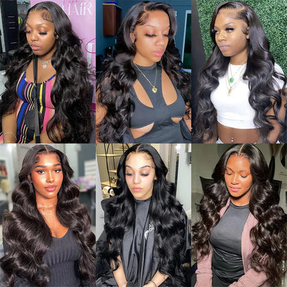 Premium 13x6 HD Lace Frontale Perucq - Luxe 13x4 Body Wave Menselijk Haar Perucq voor Zwarte Vrouwen - Prachtige 30-40 Inch Lace Front Menselijk Haar Perucq